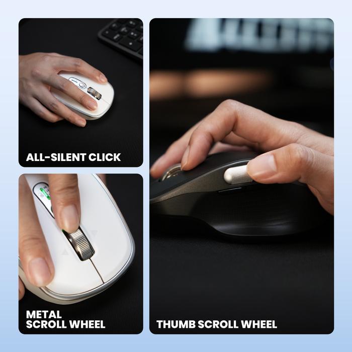 Rexus Flow QZ20 / QZ-20 / QZ 20 Mouse Office Wireless Ergonomic Silent Click - Gambar 3