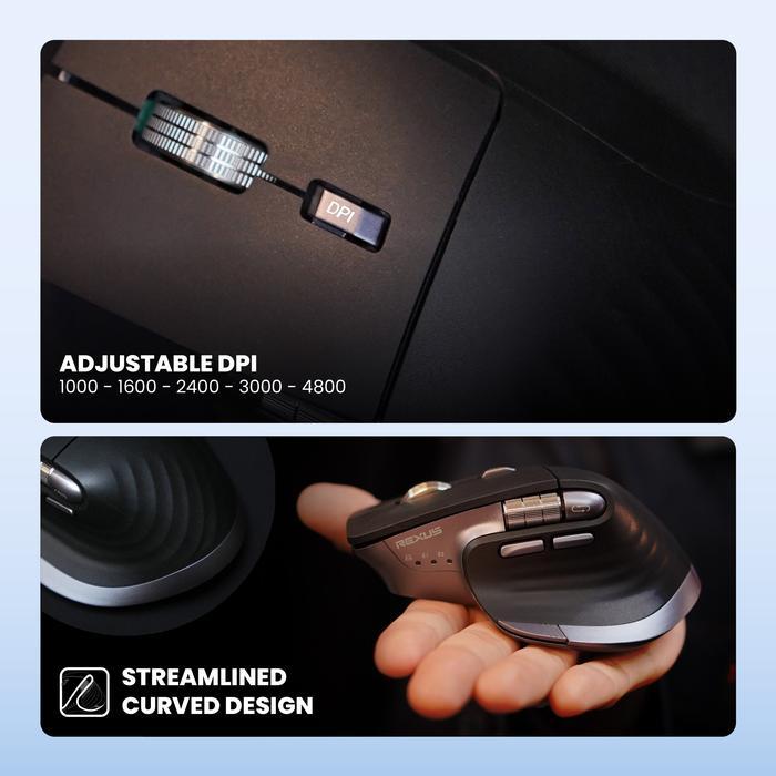Rexus Flow QZ30 / QZ-30 / QZ 30 Mouse Office Wireless Ergonomic Silent Click - Gambar 4