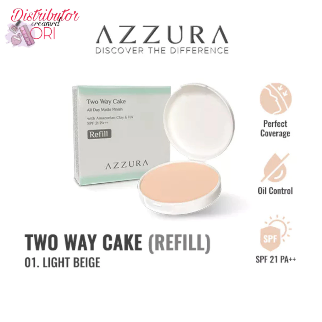 AZZURA Two Way Cake Refill All Day Matte Finish All Series - Gambar 2