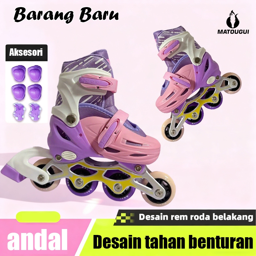 MTG-sepatu roda anak/sepatu roda Oxelo pemula dan dwasaa,lampu kedip/tidak licin/anti goyang/lnline skate/star/ukuran dapat disesuaikan/pu/gaya bajaj/mode skateboard