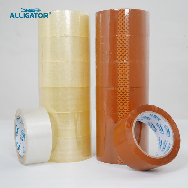 Alligator Lakban OPP 48mm x 90 Yard Clear dan Brown
