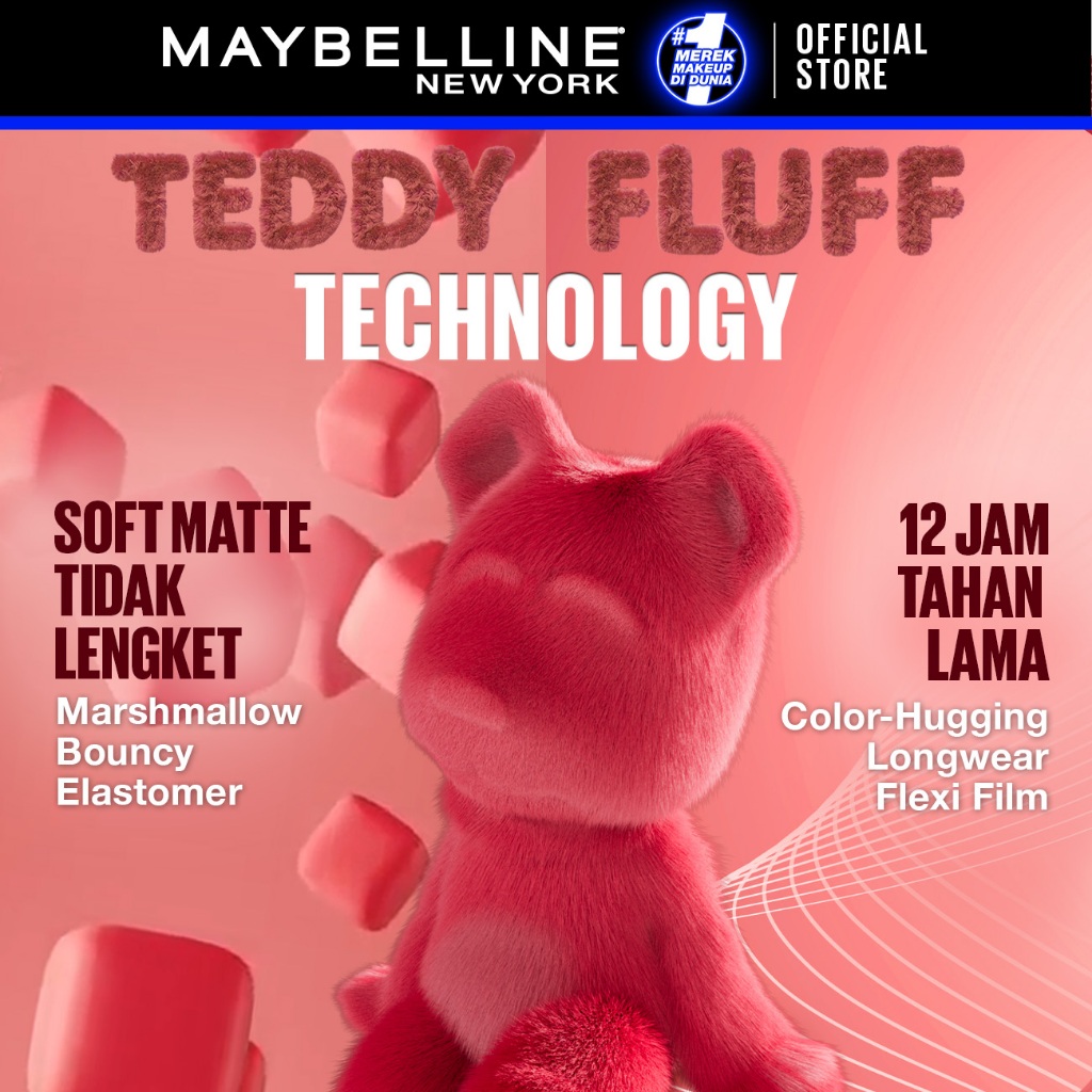 Maybelline Superstay Teddy Tint 5 mL - Teddy Soft Matte Tahan 12 Jam Lipstick Lipcream Lipstik Perfect Lip Tint - Gambar 4