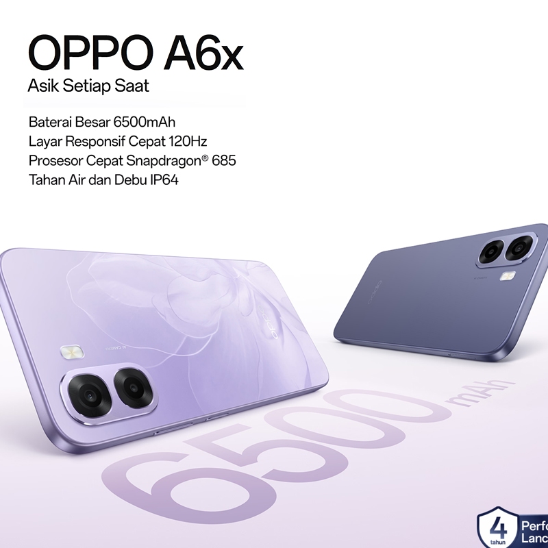 [ NEW ] OPPO A6x 4+64 4+128 6+128 6+256 - Snapdragon 685 Garansi Resmi Asli OPPO Indonesia Bisa COD - Gambar 4