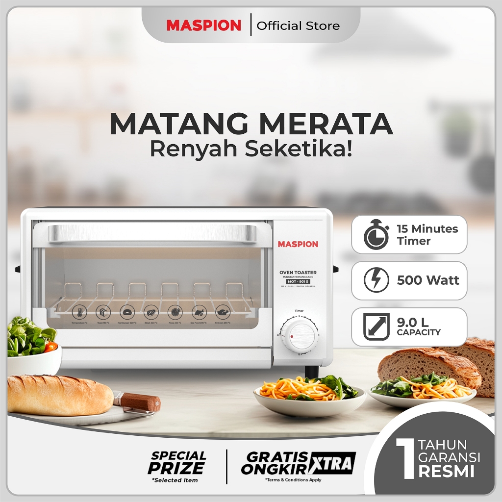 Maspion Oven Toaster Tungku Pemanggang 9 Liter MOT-901 S