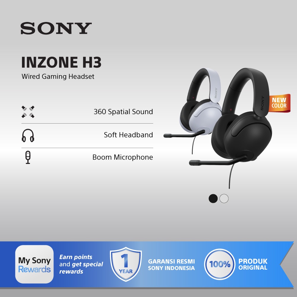 SONY INZONE H3 Wired Gaming Headset Headphone Microphone MDR-G300