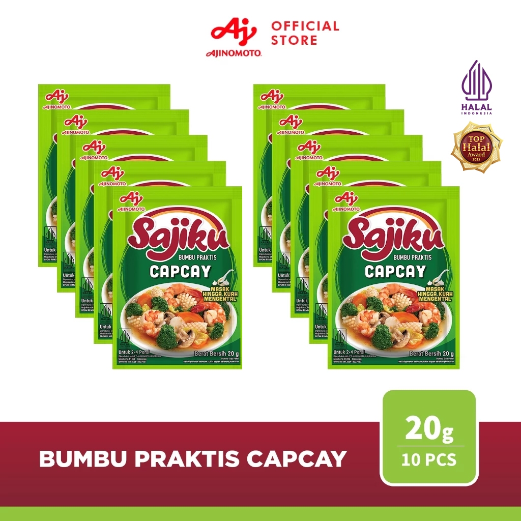 SajikuÂ® Bumbu Praktis Capcay 20G (10pcs) - Menghasilkan Kuah Kental