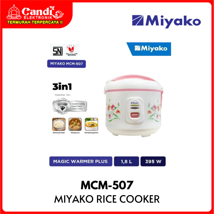 MIYAKO Magic Warmer Plus 3in1 Rice Cooker 1,8 Liter MCM-507 - Gambar 2