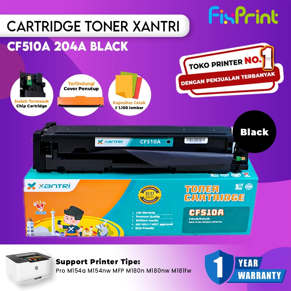 FixPrint Cartridge Toner Xantri 204A CF510A CF511A CF512A CF513A Printer M154a M154nw M180nw M181fw