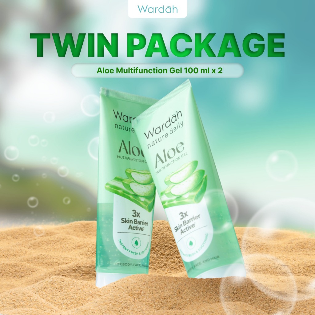 Wardah Nature Daily Aloe Hydramild Multifunction Gel 100 ml Twinpack - Personal Care