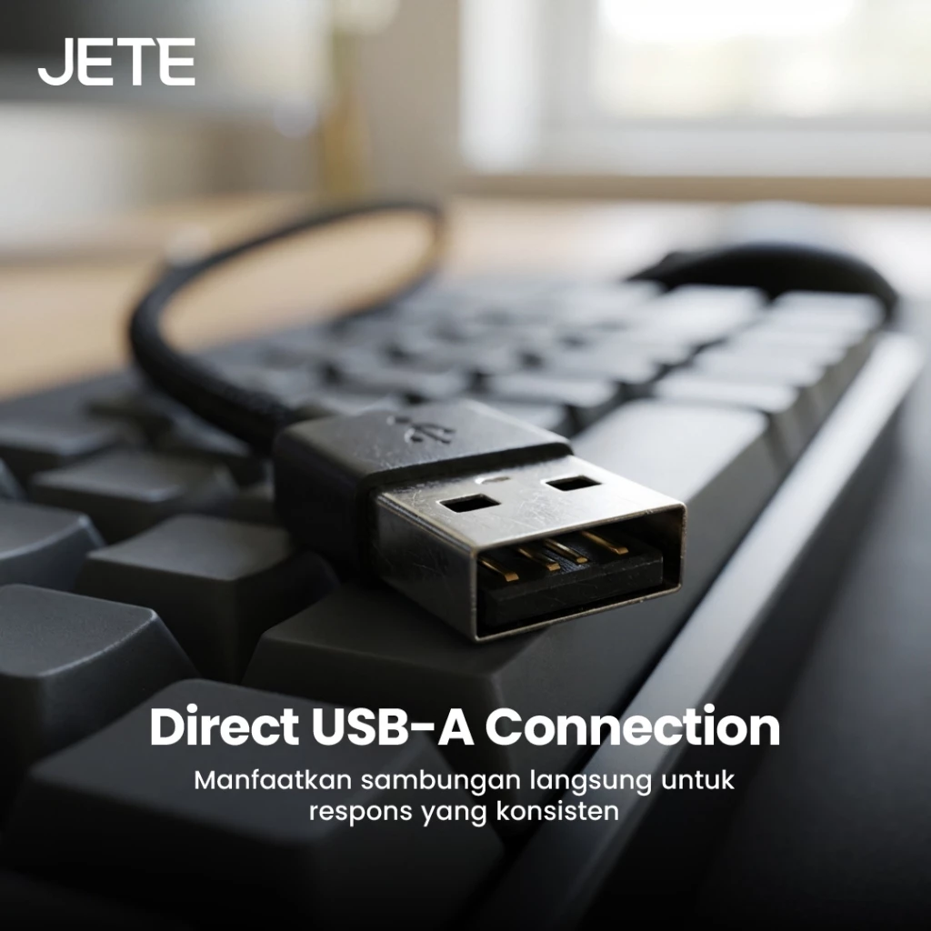 Mouse Kabel JETE MO106 1200 DPI Wired Optical Mouse Kerja Kantor Mouse Cable USB PC Laptop Non Slip Scroll - Gambar 4