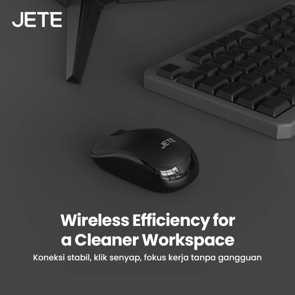 Mouse Wireless JETE MS105 Mouse 1200 DPI 3 Level Mouse Tanpa Kabel USB Dongle Silent Click Mouse Kantor Komputer Laptop Windows For Macbook - Gambar 3