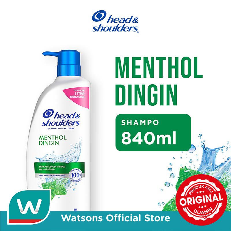 Head & Shoulders Shampoo Anti Ketombe Cool Menthol Perawatan Rambut 840ml