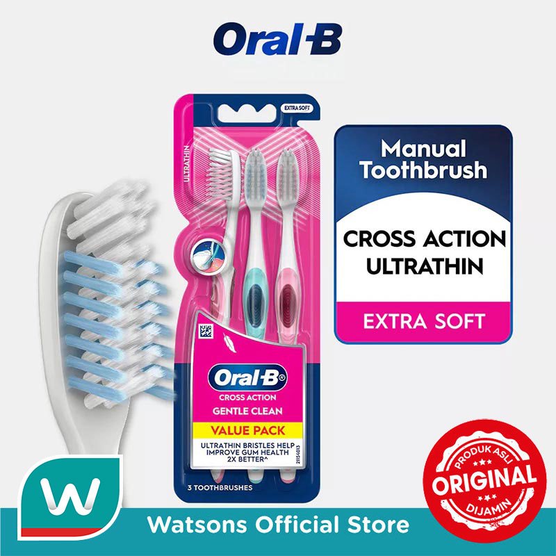 Oral-B Sikat Gigi Cross Action Ultra Thin 3'S