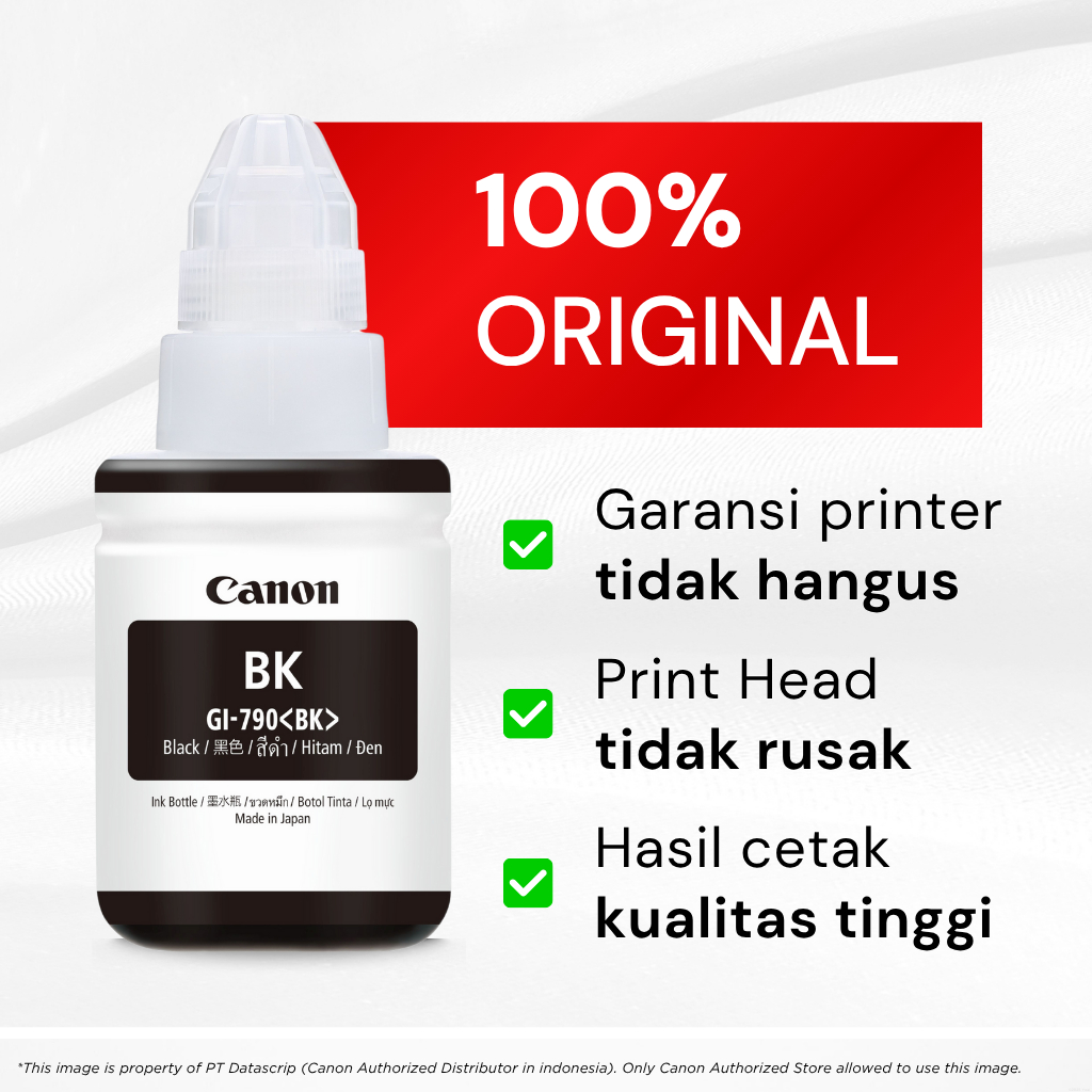 FixPrint 100% ORIGINAL Set Tinta Canon GI 790 CMYK - Printer G1010 G2010 G3010 G4010 - Gambar 2