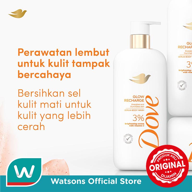 [NEW!] Dove Advanced Serum Glow Recharge Body Wash - Sabun Mandi Cair untuk Mencerahkan Badan 300g - Gambar 4