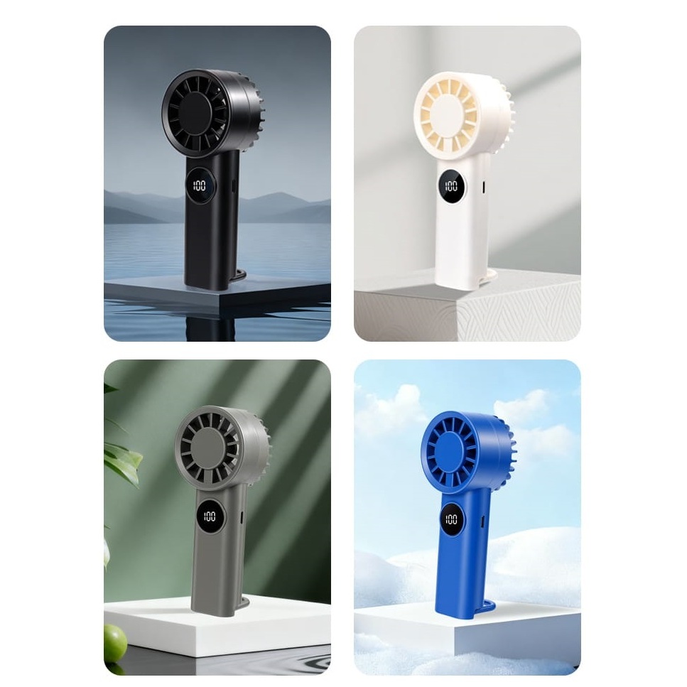 Kipas Mini Turbo Portable Type-C Layar Led - Gambar 4