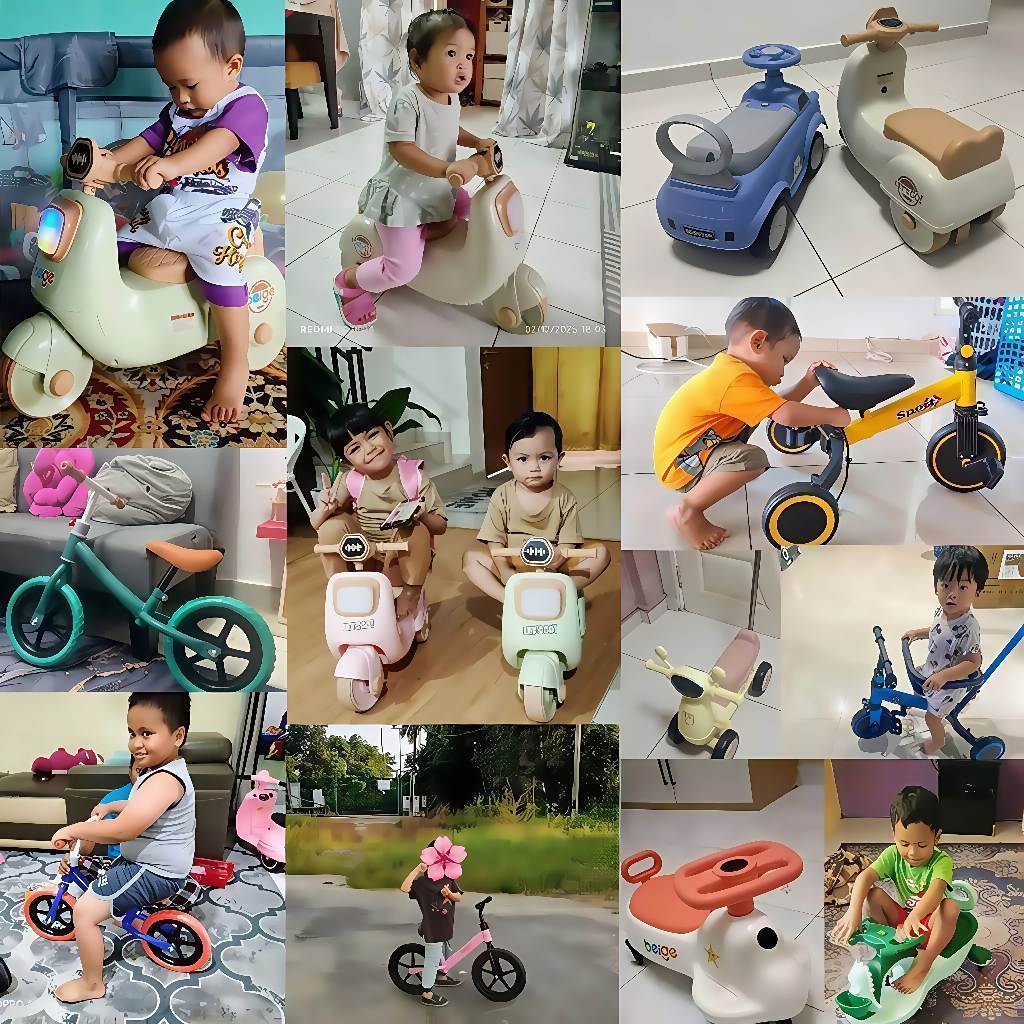 Magical Playtime Vespa Motor Anak Musik Lampu - Gambar 2