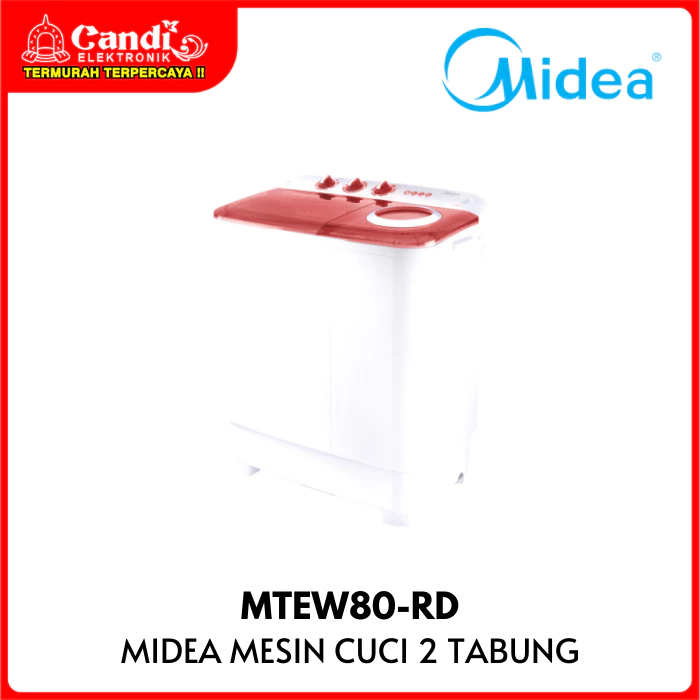 MIDEA Mesin Cuci 2 Tabung 8 Kg Hijab Wash MTEW80-RD - Gambar 3