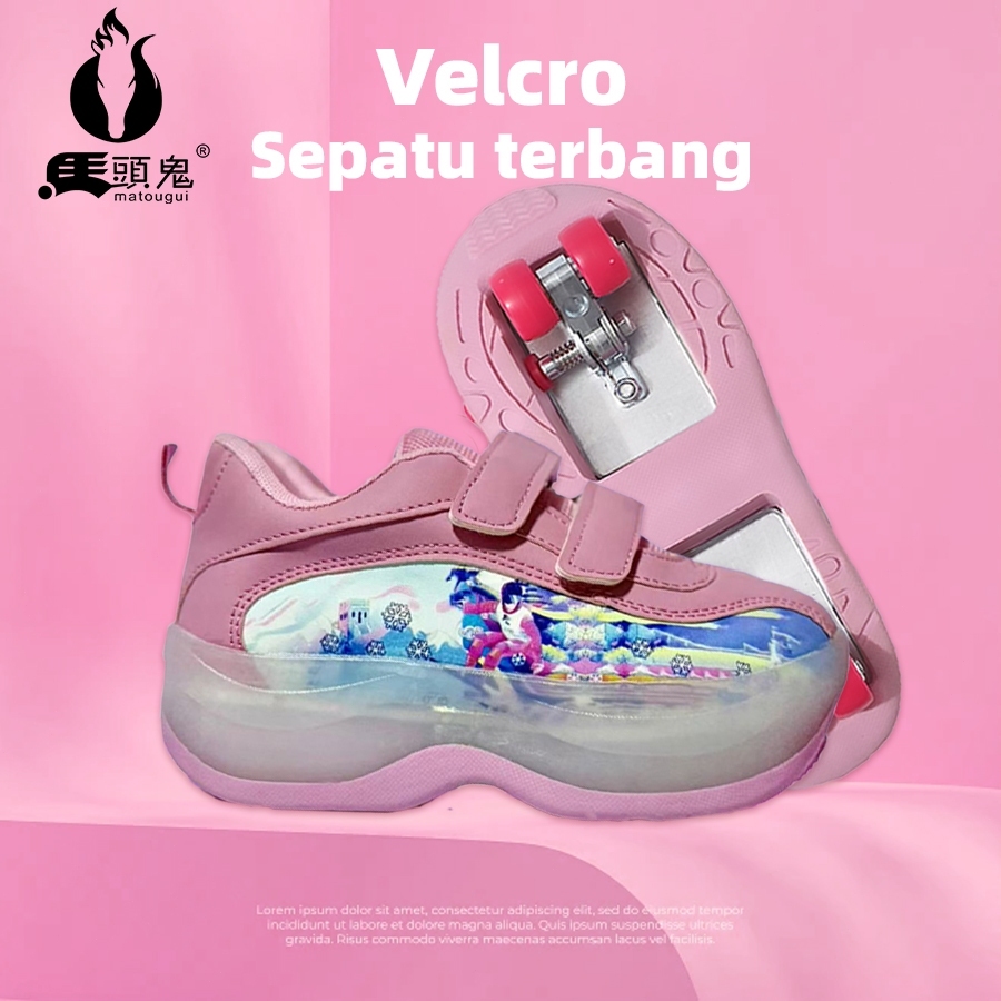 Matougui-sepatu roda Oxelo/sepatu roda anak power lnline skate/lampu kedip/tidak licin/anti goyang/lnline skate/star/ukuran dapat disesuaikan/pu/gaya bajaj/mode skateboard