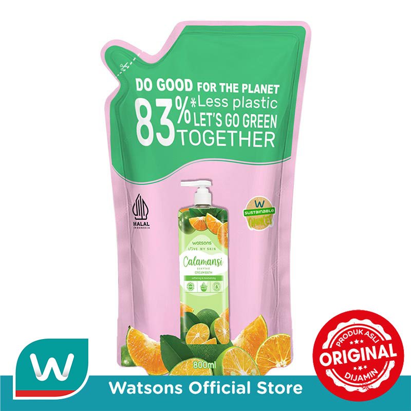 Watsons Calamansi Scented Cream Bath Refill 800ml