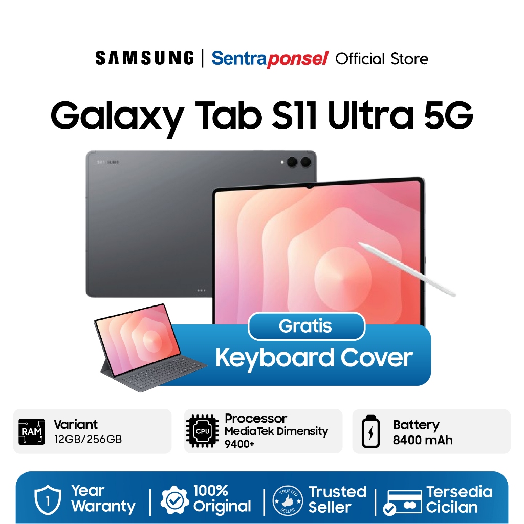 Samsung Galaxy Tab S11 Ultra 5G 12GB/256GB - Garansi Resmi