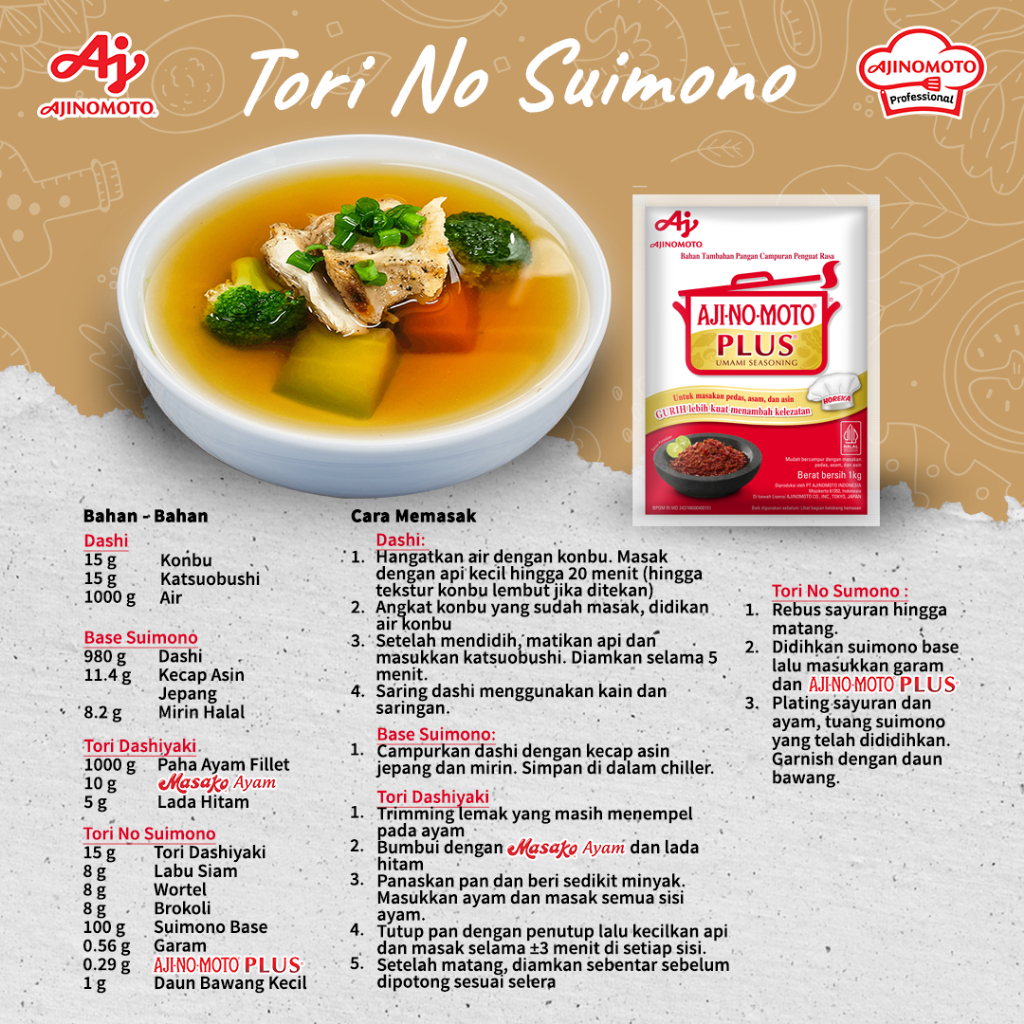 AJI-NO-MOTOÂ® PLUSÂ® Penyedap Rasa MSG 200G (1pc) - Lebih Gurih Menambah Kelezatan - Gambar 2