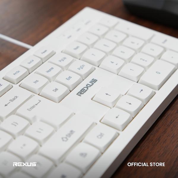 Rexus K293 / K-293 Keyboard Office Wired Full Size Membrane Ergonomic Sinking Keycap 104 Keys Plug & Play USB Komputer - Gambar 4