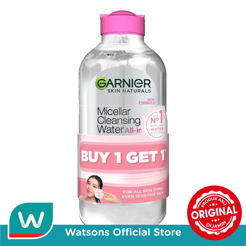 Garnier [Buy 1 Get 1] Micellar Cleansing Water Pink 400ml - Bundle