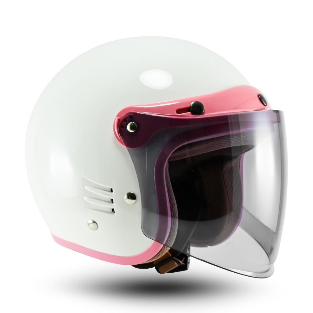 Helm Polos Retro Bogo Dewasa Pria Wanita Helm SNI Luminos V2 kekinian - Gambar 4