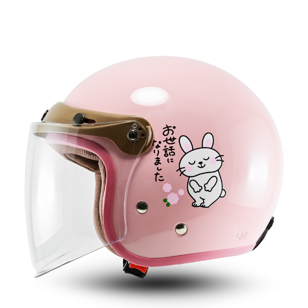 Helm Bipplast Vista V2 Helem Bogo Cewek Aesthetic Wanita Hijab Kekinian Lucu Pastel Kaca Datar SNI - Gambar 3