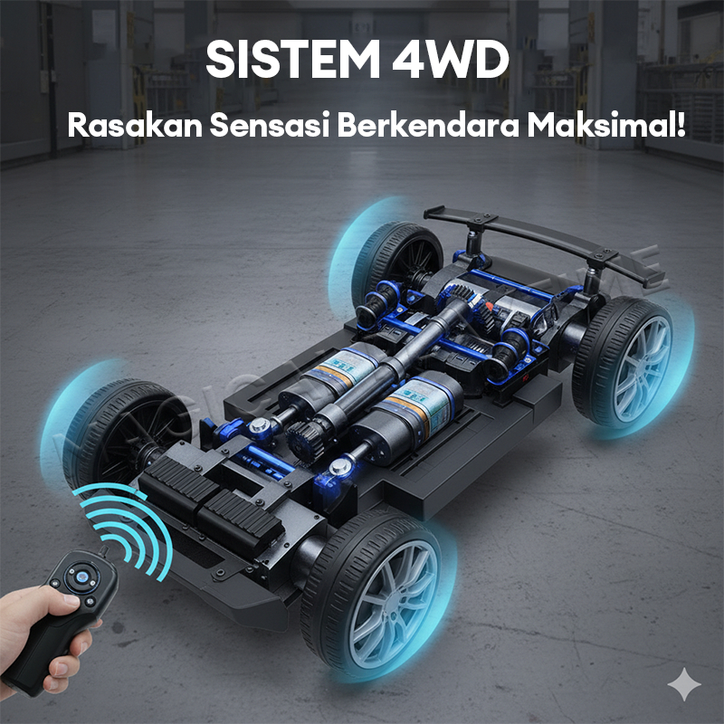 MAGICAL PLAYTIME Mobil Listrik Anak Remote Musik Lampu - Gambar 3