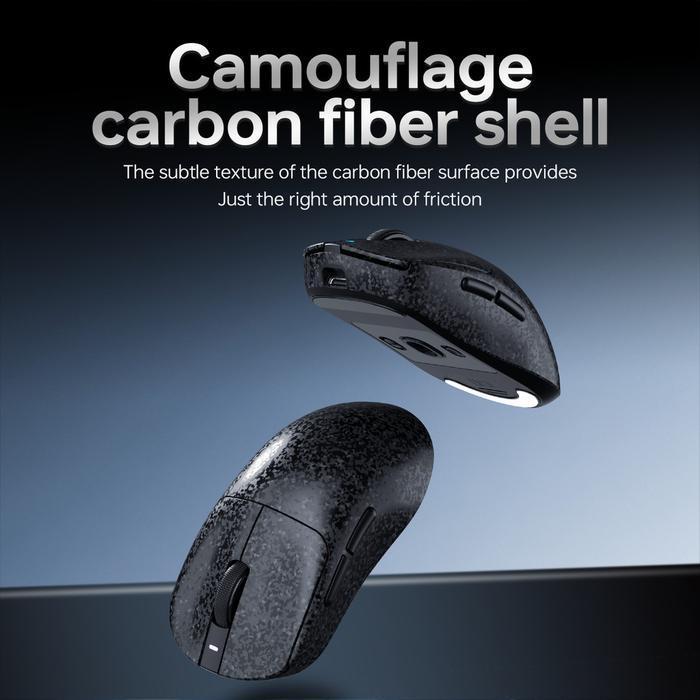 AJAZZ AJ199 / AJ-199 Mouse Gaming Carbon Fiber Tri-Mode Wireless PAW3311 - Gambar 3