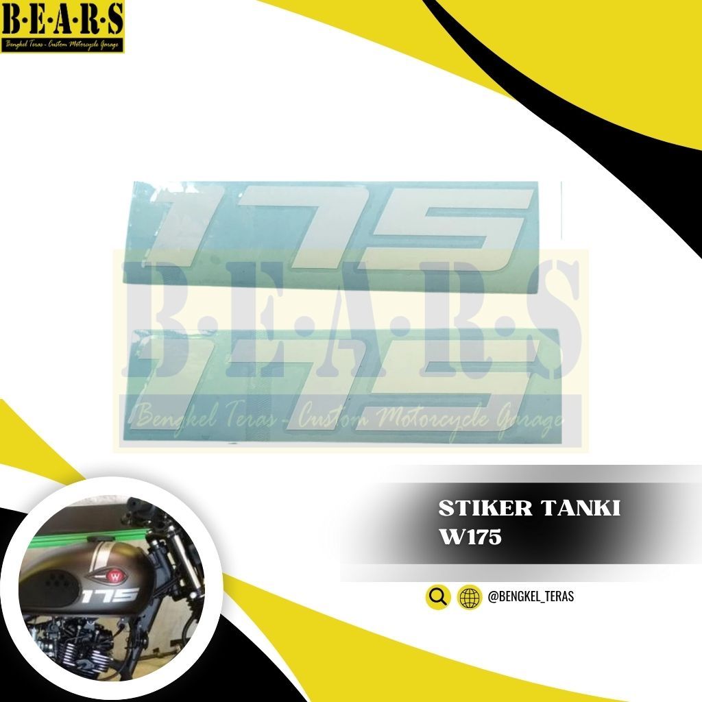 Tank or box stickers kawasaki W175 cutting sticker w175 | Shopee Singapore