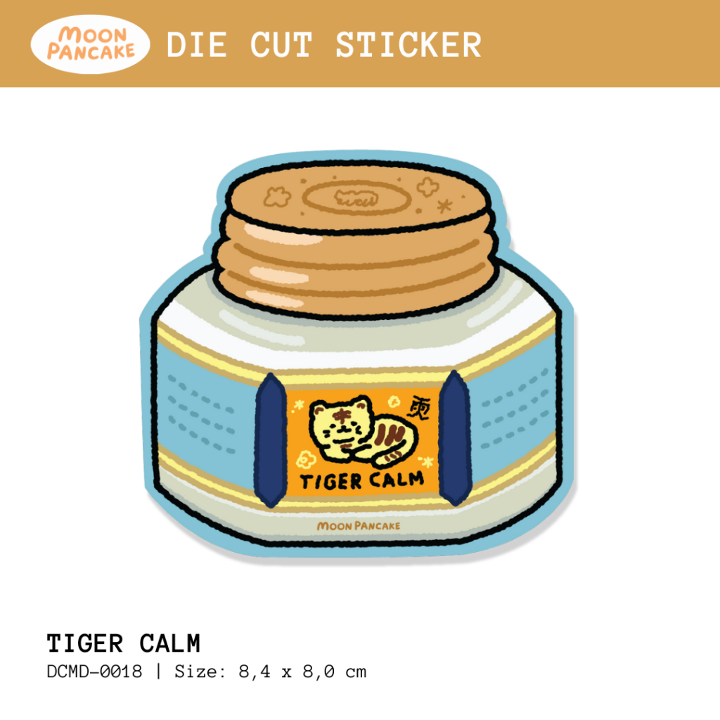 Moon Pancake Die Cut Sticker (Luggage Sticker) - Tiger Calm | Shopee ...