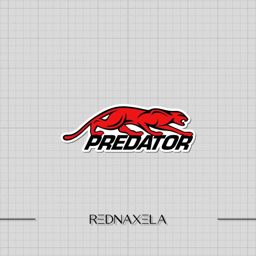 Predator Cues Red Logo Vinyl Sticker Outdoor Waterproof Suitcase ...