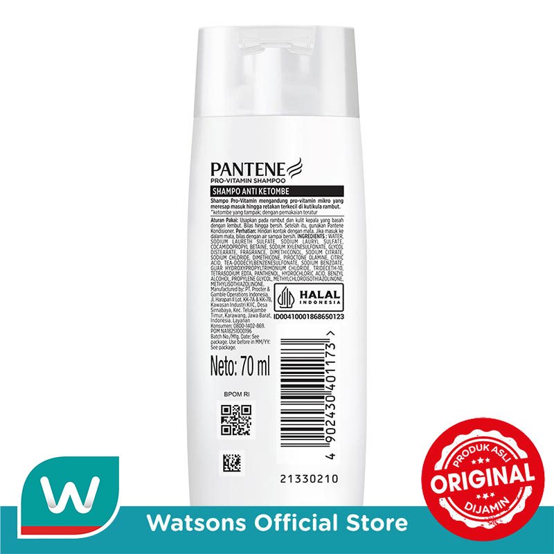 Pantene PRO-V Shampoo Anti Ketombe 70ml - Gambar 3