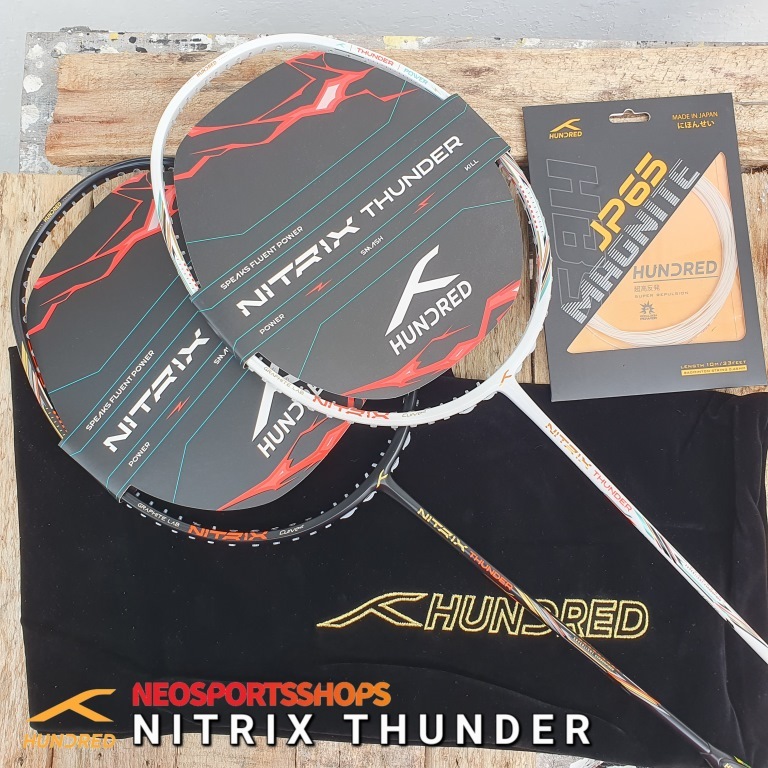 Hundred HNDRD Nitrix Thunder Badminton Racket Original | Shopee Singapore