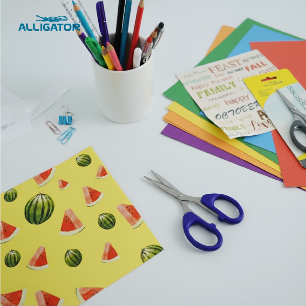 Alligator Gunting Extra Small Scissors Black dan Blue Grip - Gambar 3