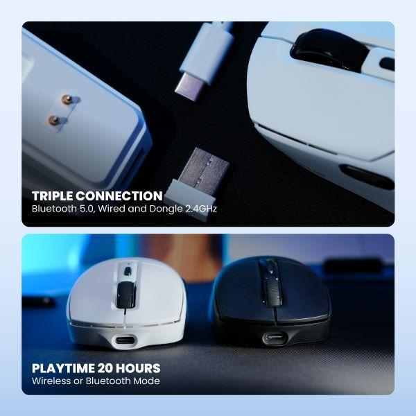 Rexus Shaga X RX130 / RX-130 Mouse Gaming Wireless With Charging Dock - Gambar 4