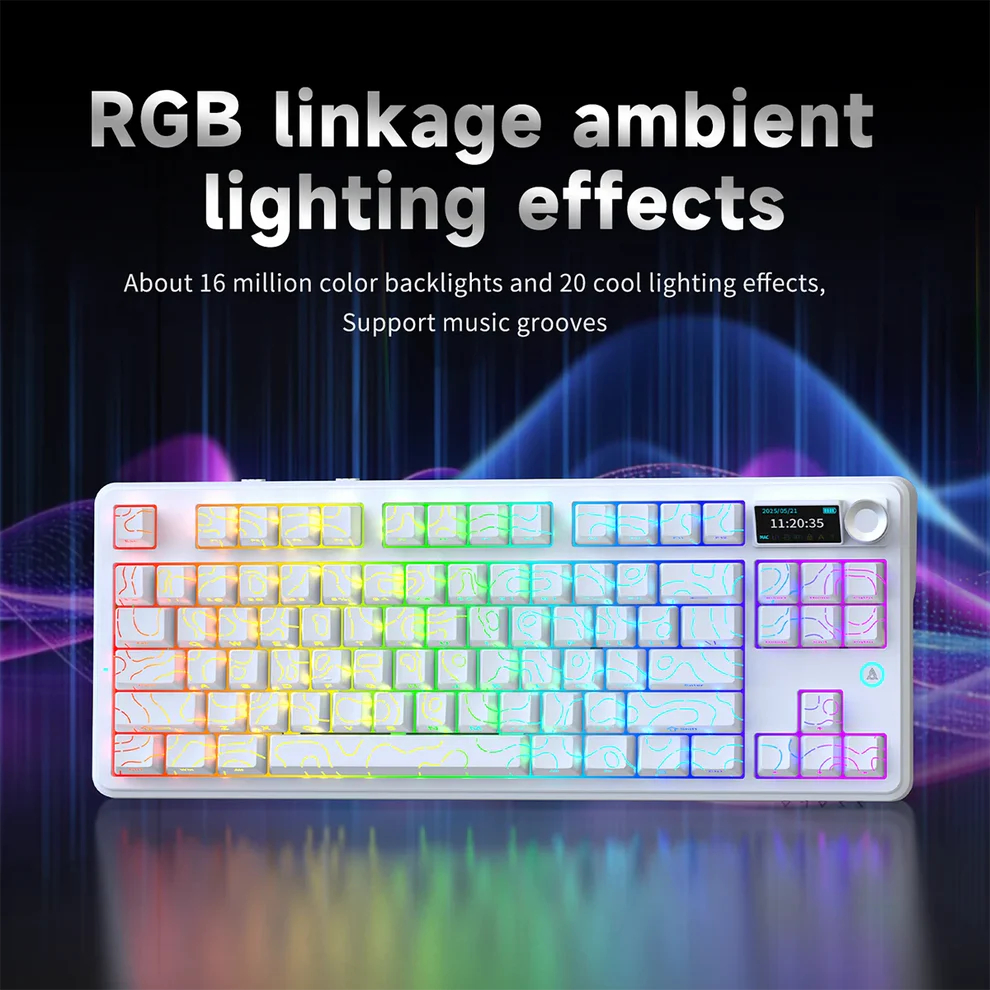 Ajazz AK870 / AK-870 V2 TKL Keyboard Gaming Mechanical 3-Mode RGB keyboard - Gambar 3