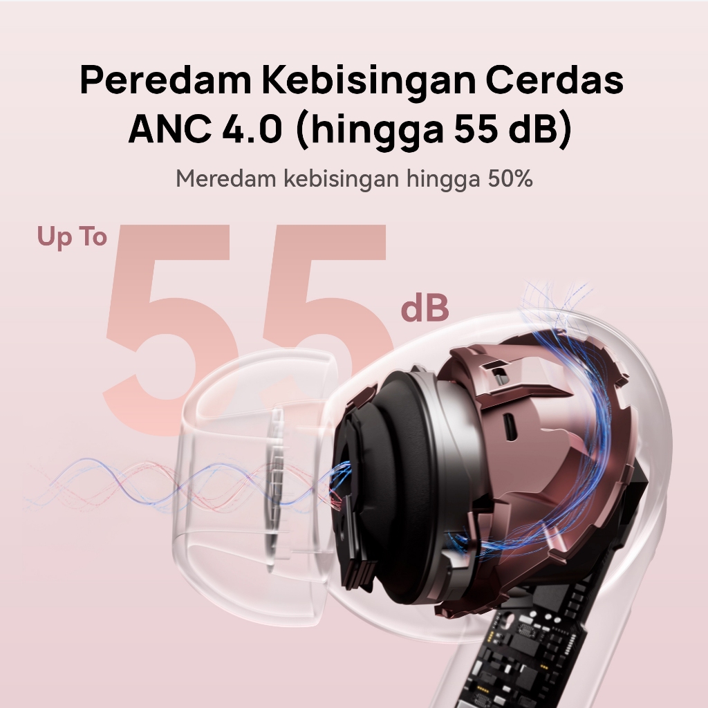 [8.8 s/d 20%*] HUAWEI FreeBuds 7i TWS / Intelligent Dynamic ANC 4.0 / Spatial Audio l Clear Calls with Six Mics / IP54 - Gambar 4