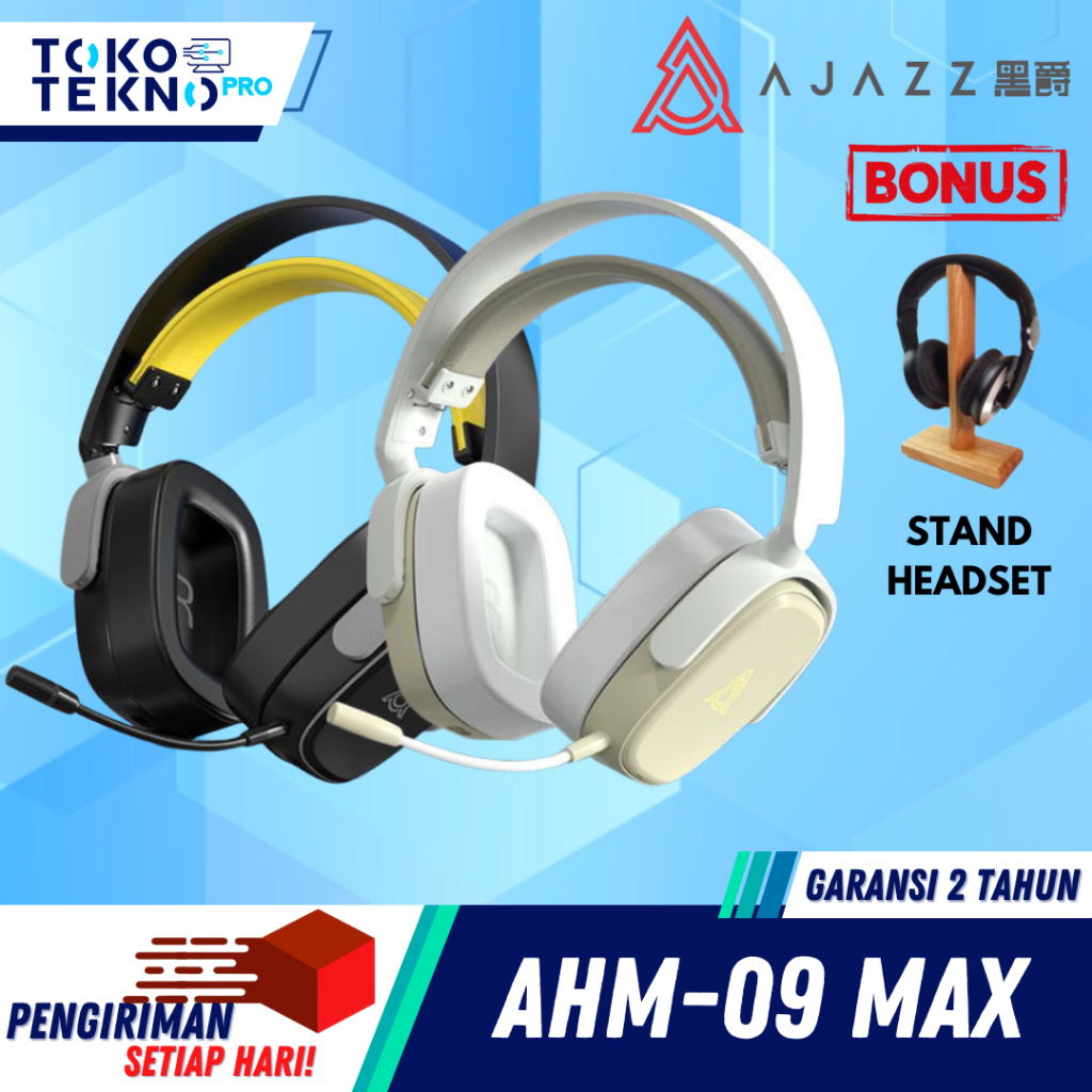 Ajazz AHM09 / AHM-09 MAX Tri-Mode Connection Gaming Headset