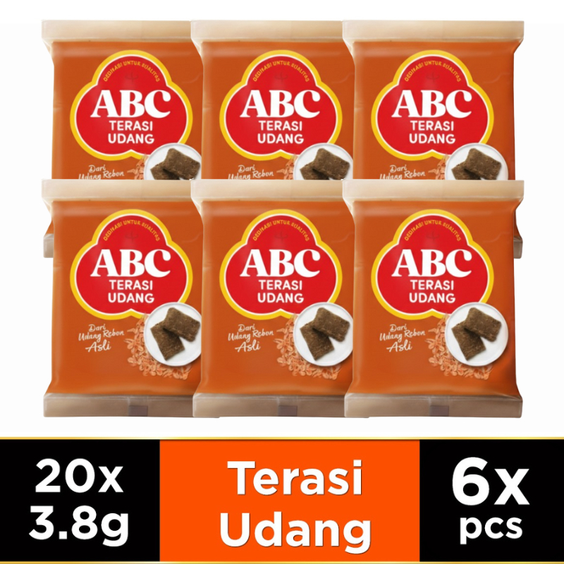 ABC Terasi Udang 20 x 3.8 g - Multi Pack 6 pcs