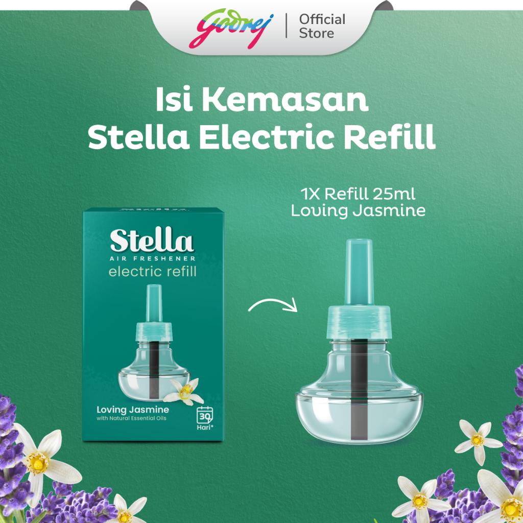 Stella Air Freshener Electric Refill Loving Jasmine - Pengharum Pewangi Ruangan Elektrik - Gambar 3
