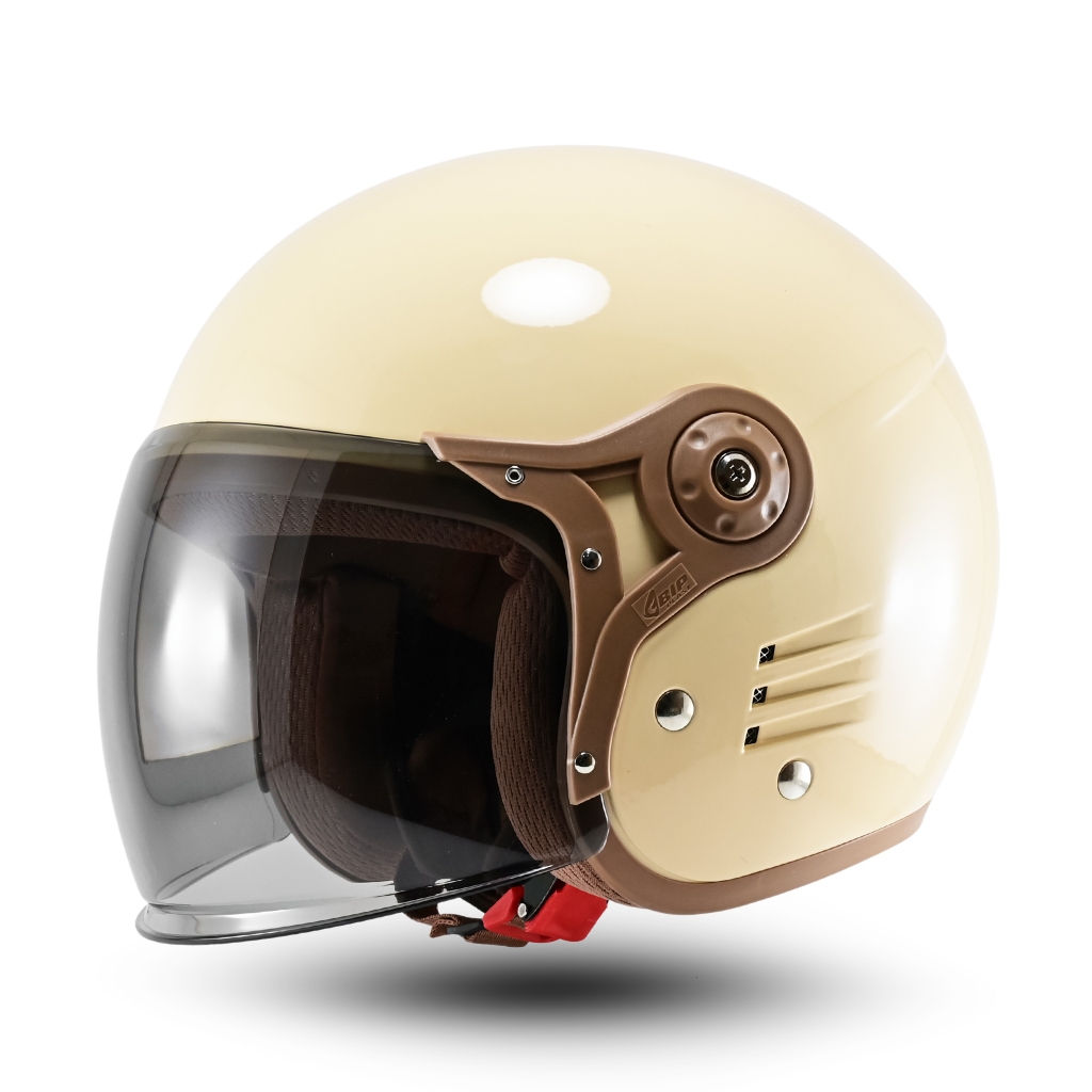 Helm Retro Dewasa Hijab Friendly Half Face Bipplast Fantasy V2 Helem Wanita Cepol SNI - Gambar 4