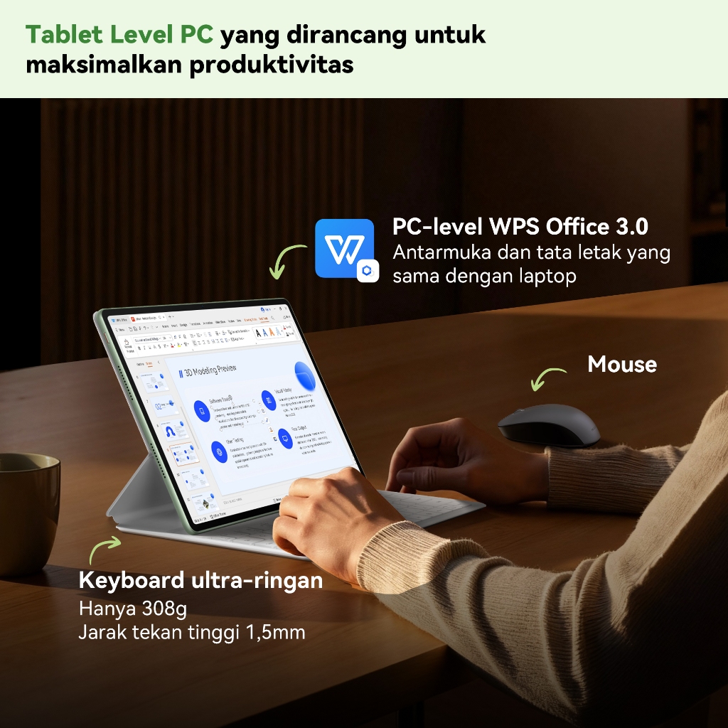 7.7 Voucher s d 20% HUAWEI MatePad 12 X 2026 Tablet PC-Level WPS 3.0 Layar PaperMatte Ultra Jernih Support M-Pencil Pro - Gambar 4