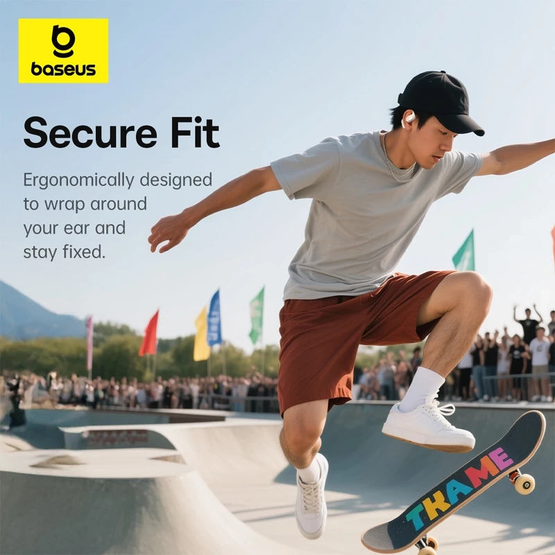 Baseus Eli 2i Fit Open Ear True Wireless Earbuds IPX5 Sweatproof - Gambar 3