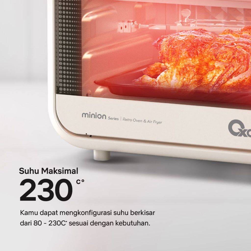Oxone OX276 Retro Mini Oven & Air Fryer Minion Series - Gambar 2