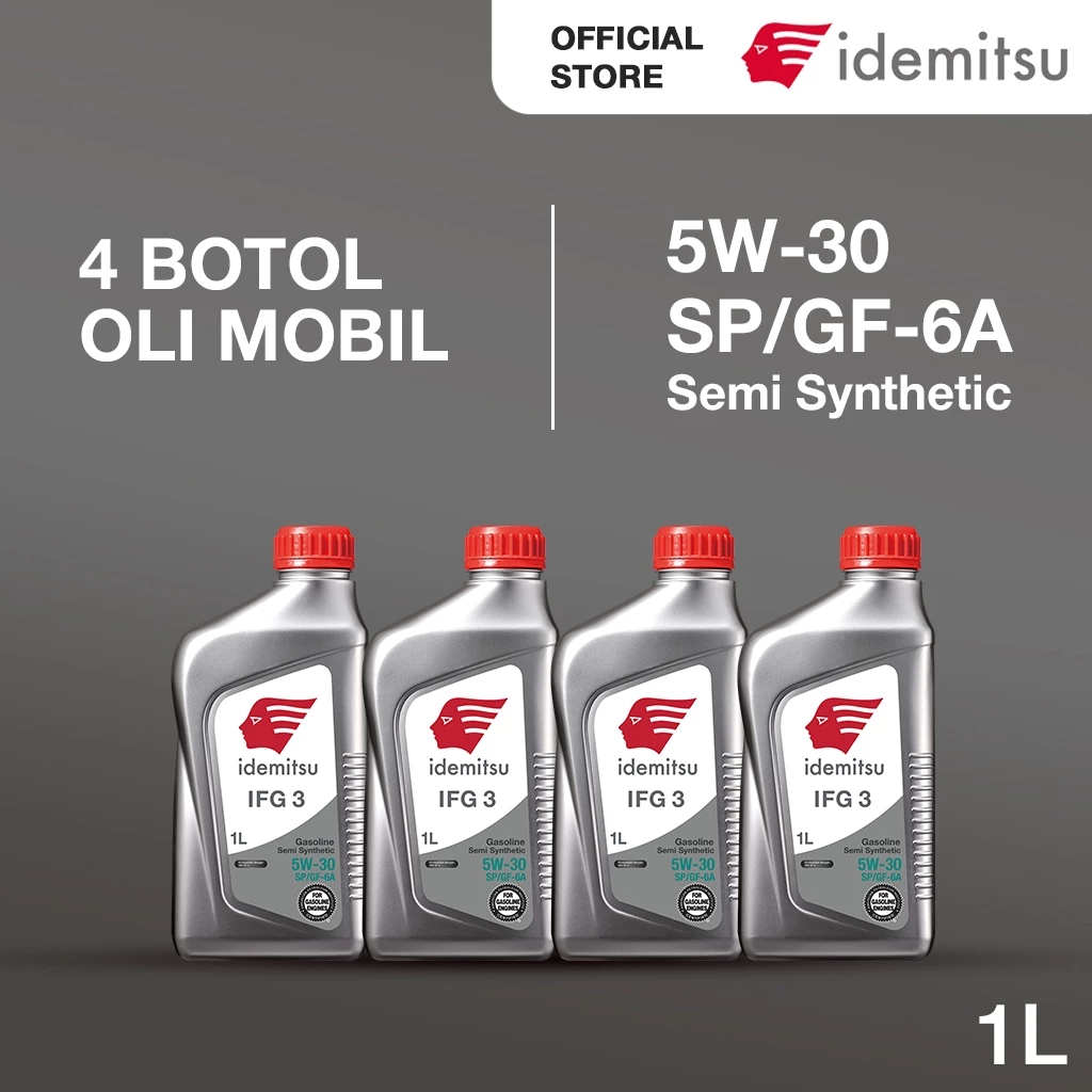 PAKET OLI IDEMITSU IFG3 5W-30 SP/GF-6A (1L) 4 BOTOL OLI MESIN MOBIL
