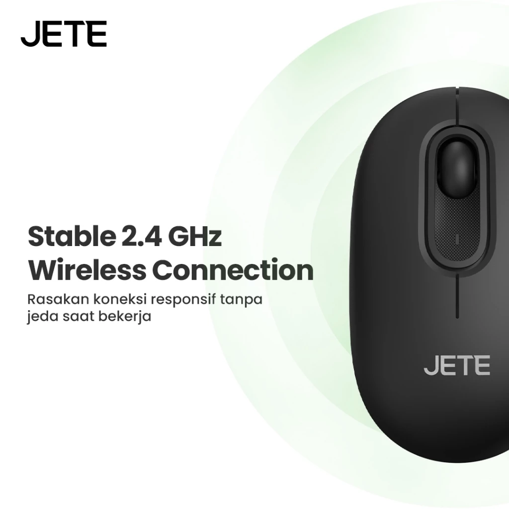 Mouse Wireless JETE MS202 Mouse 1200 DPI 3 Level Mouse Tanpa Kabel USB Dongle Silent Click Mouse Kantor Komputer Laptop Windows For Macbook - Gambar 4